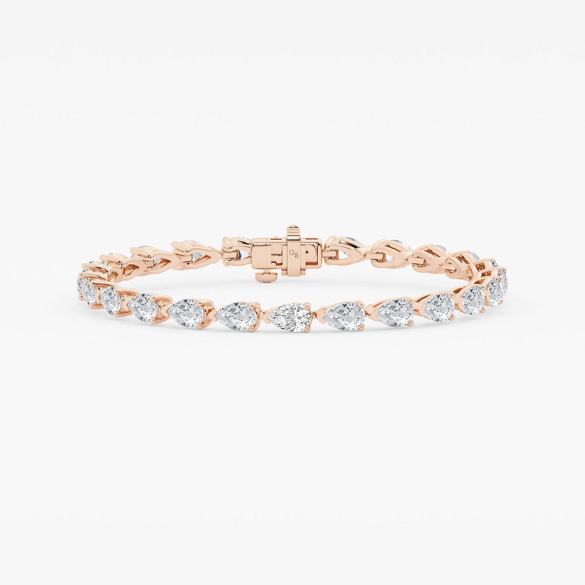 12 ctw Pear Lab Grown Diamond East-West Tennis Bracelet - 7.5 Inches